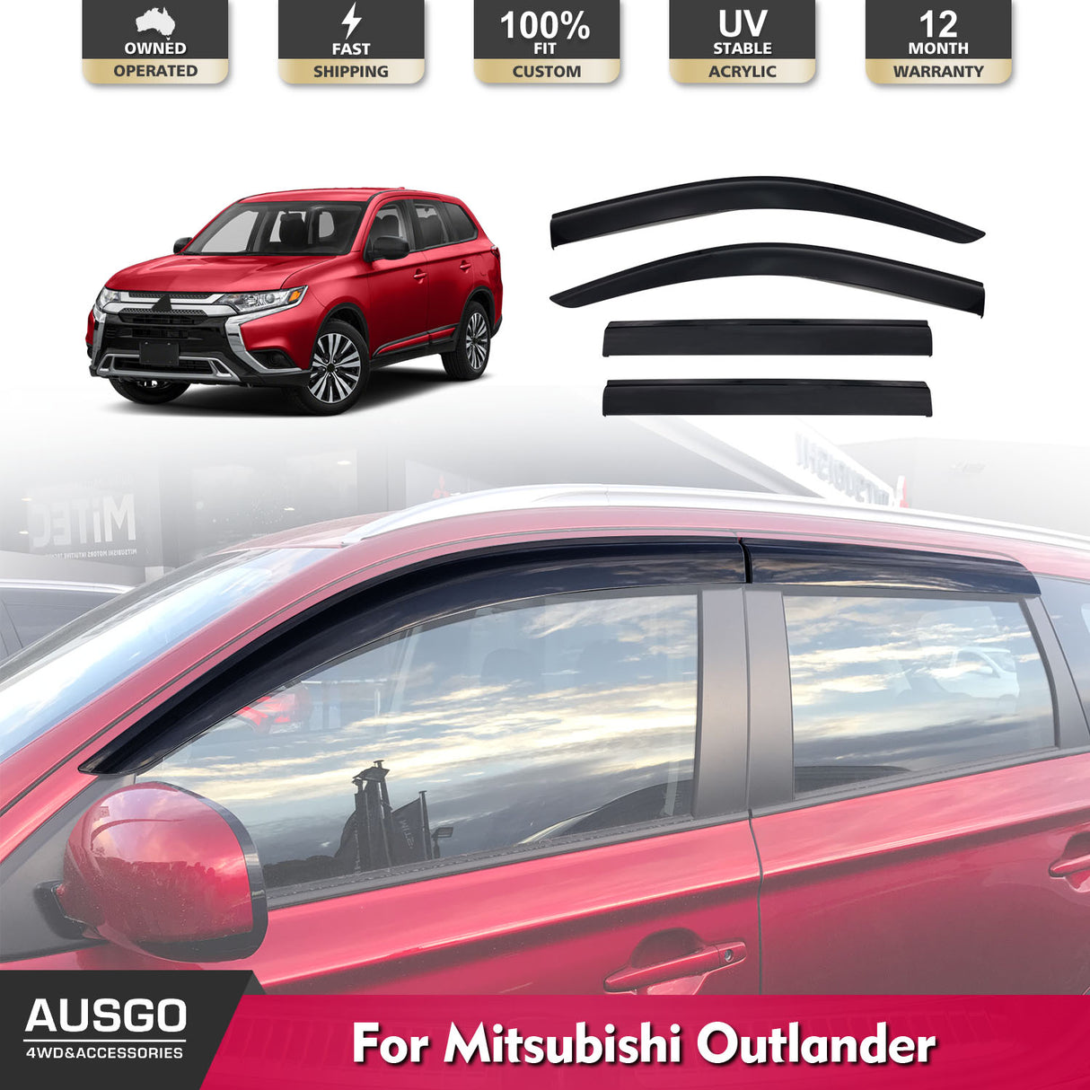 Injection Weather Shields for Mitsubishi Outlander 2012-2021