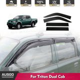 Weather Shields for Mitsubishi Triton MK Series Dual Cab 1996-2006