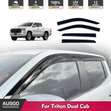 Injection Weather Shields for Mitsubishi Triton MV Dual Cab 2024-Onwards