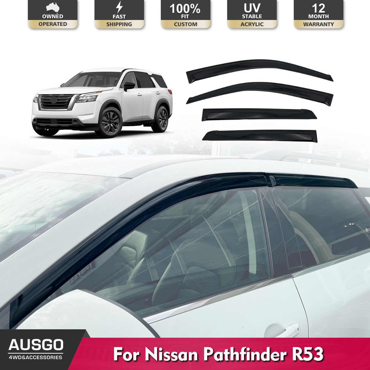 Luxury Weather Shields for Nissan Pathfinder R53 2022-Onwards