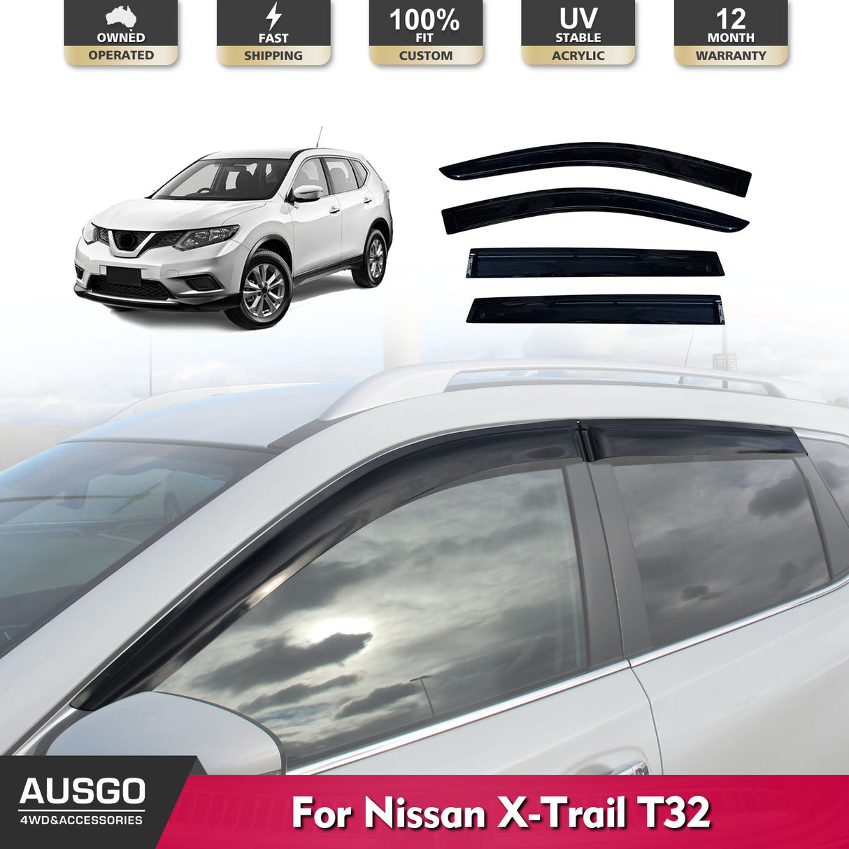 Luxury Weather Shields for Nissan X-Trail Xtrail T32 2014-2022