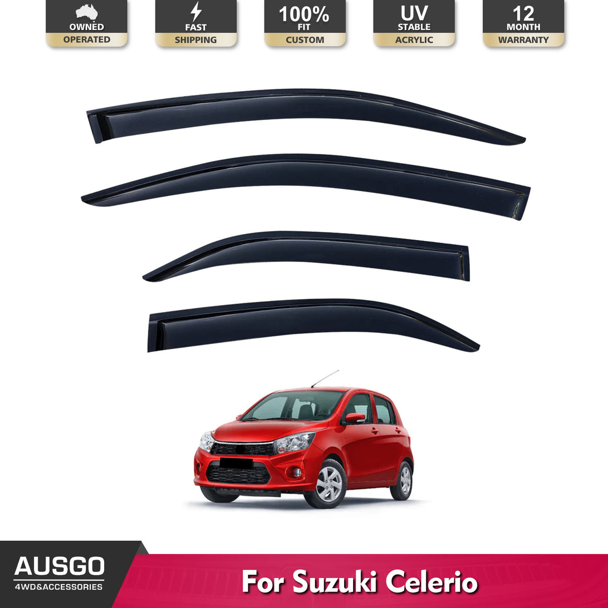 Weather Shields for Suzuki Celerio 2014-2019