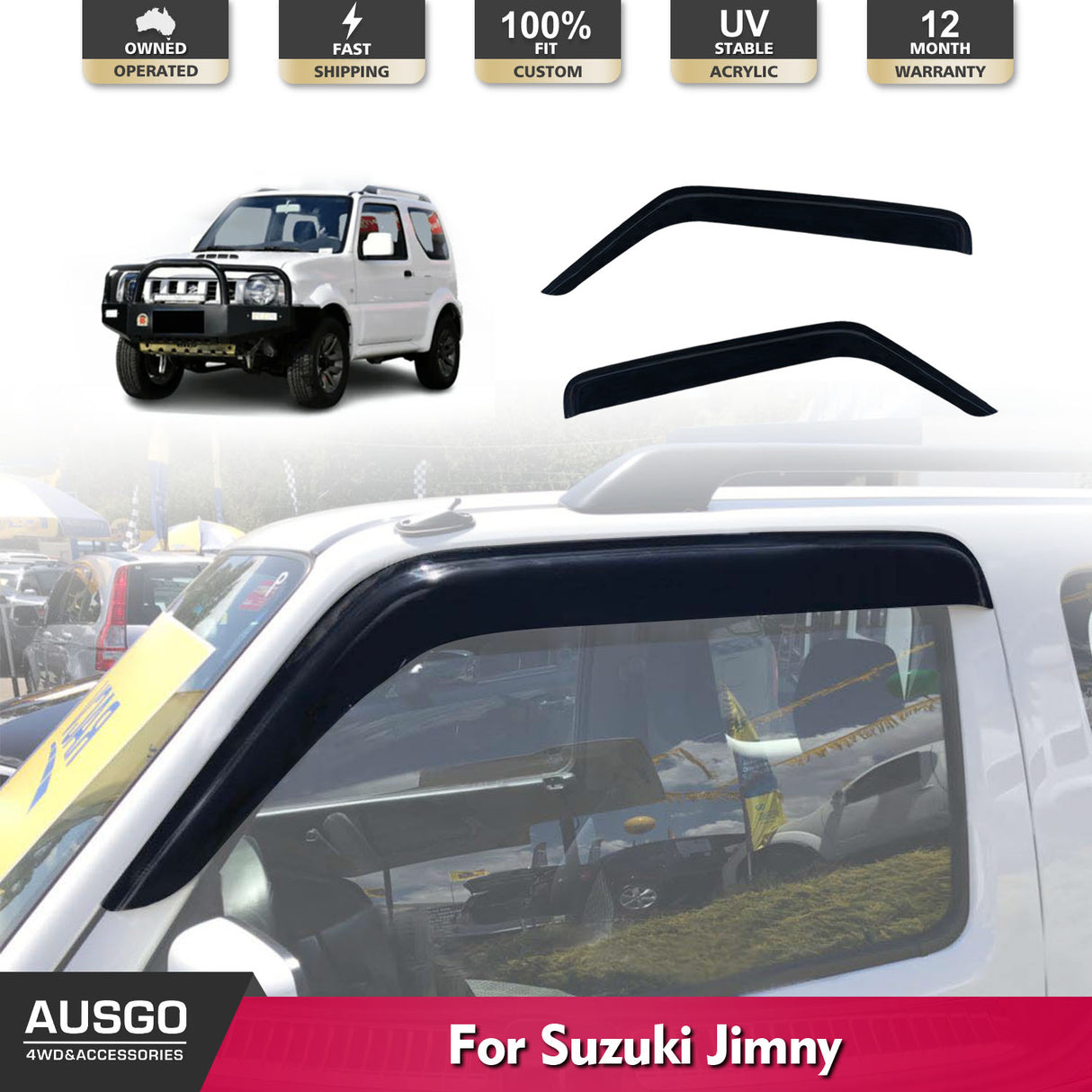 Weather Shields for Suzuki Jimny 3-Door 1998-2017