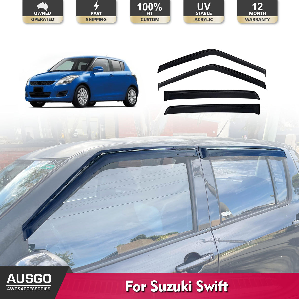 Weather Shields for Suzuki Swift 2005-2011