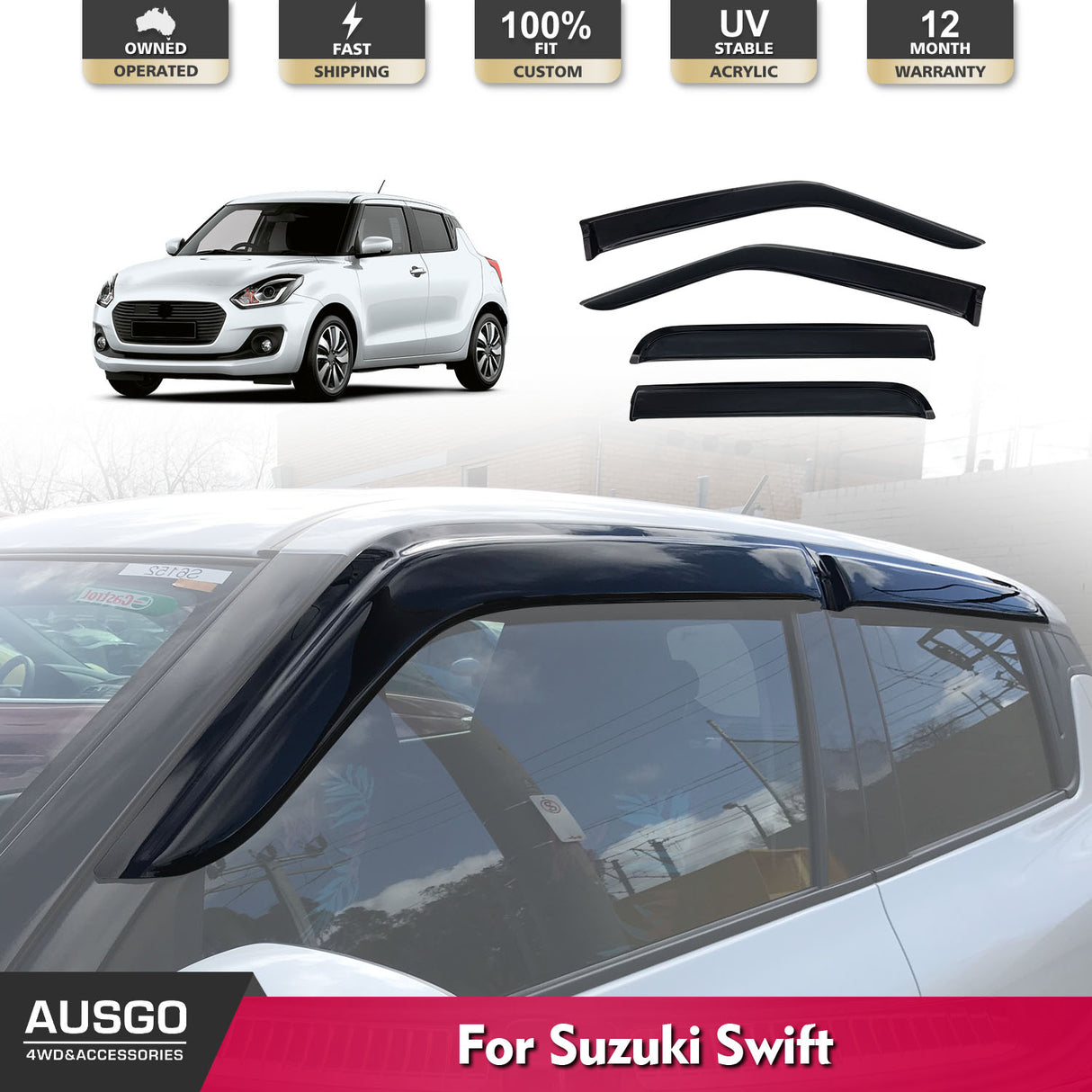 Weather Shields for Suzuki Swift AZ Series / AZ Series II 2017-Onwards
