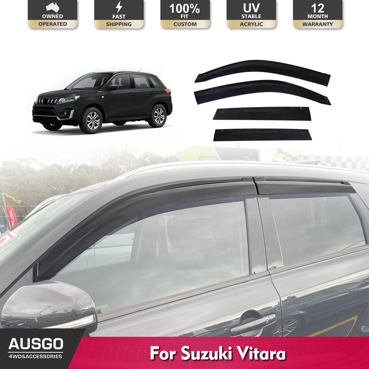 Injection Weather Shields for Suzuki Vitara 2015-Onwards