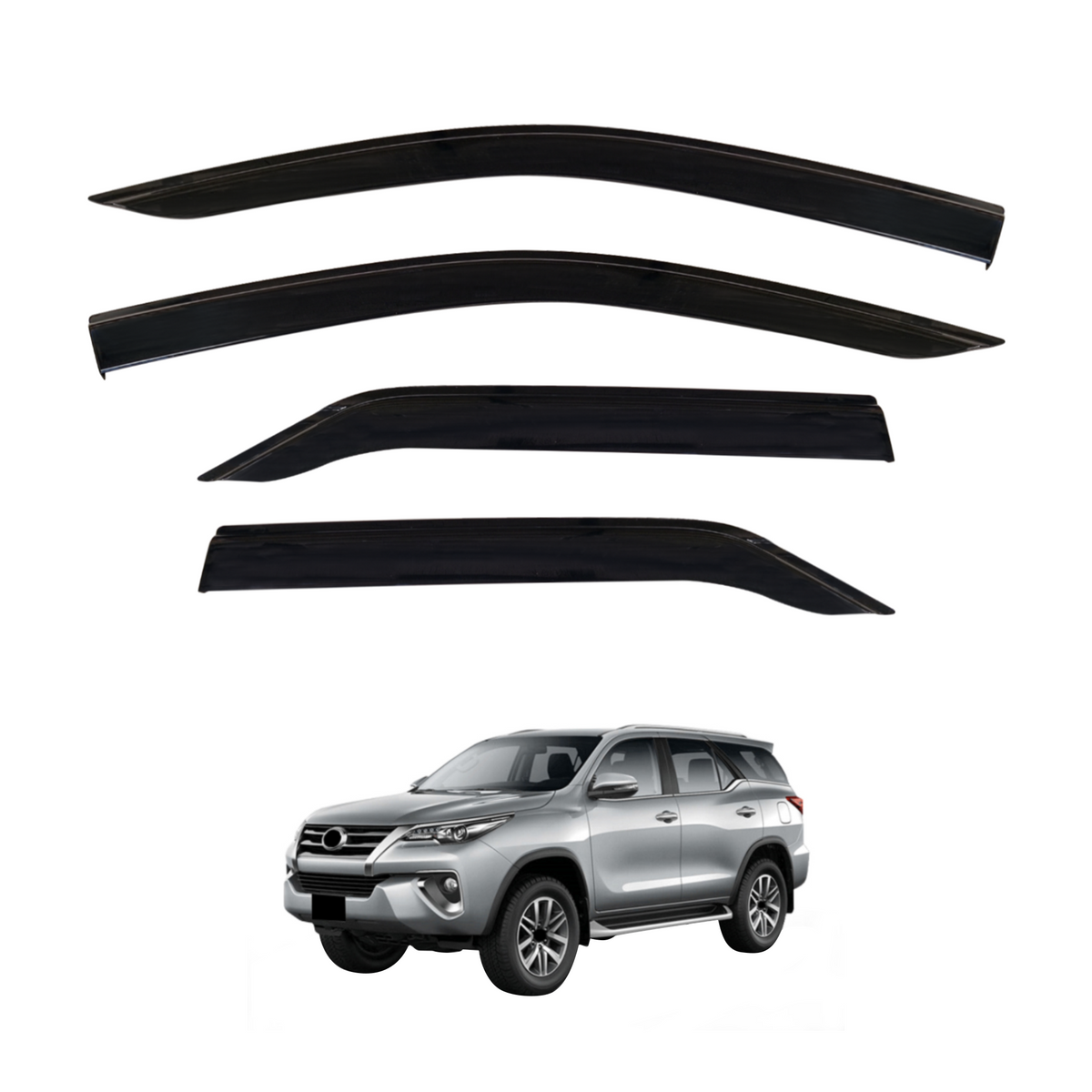 Pre-order Injection Monsoon Weather Shields for Toyota Fortuner 2015-Onwards