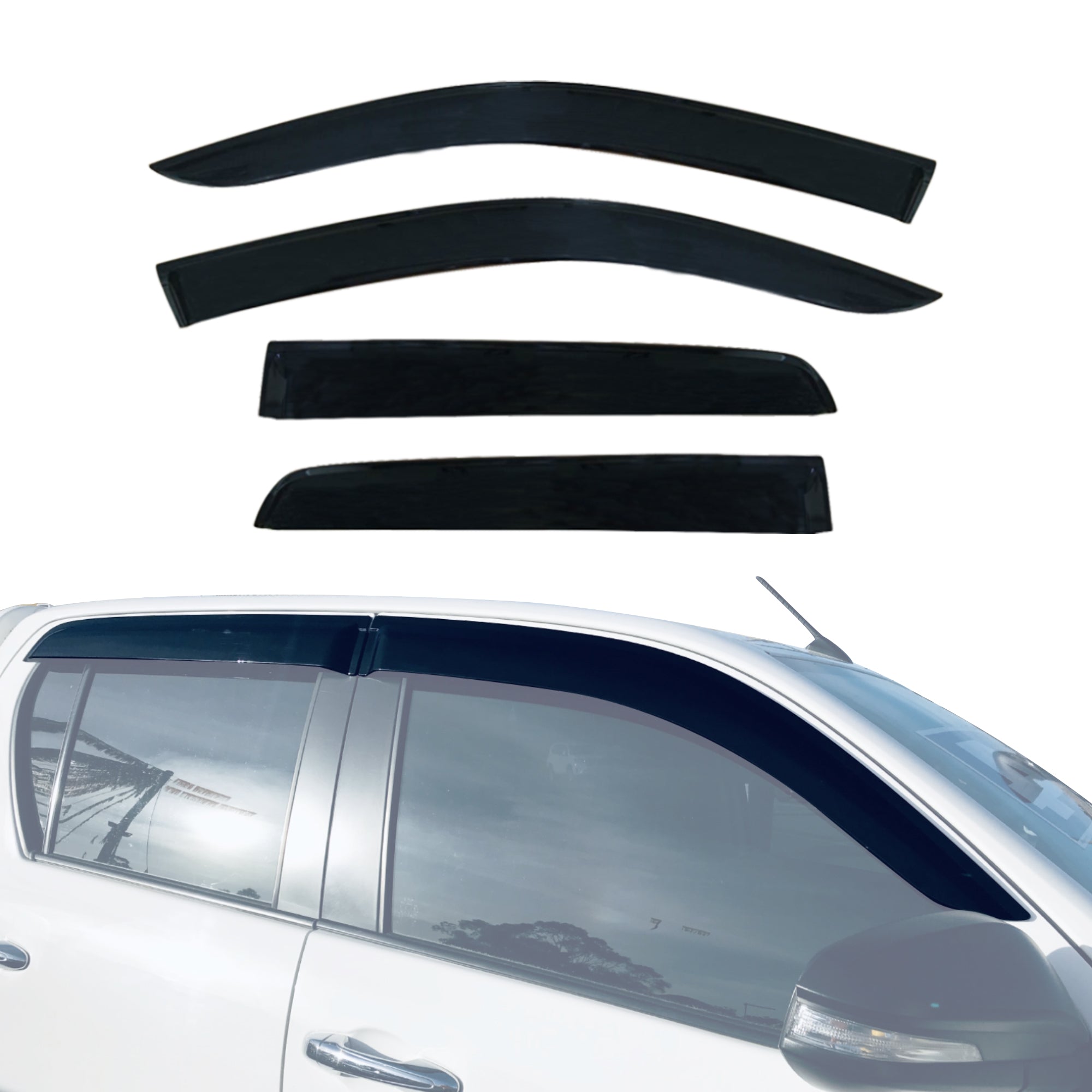 Toyota Hilux Dual Cab 2025-Onwards Injection Monsoon Weather Shields