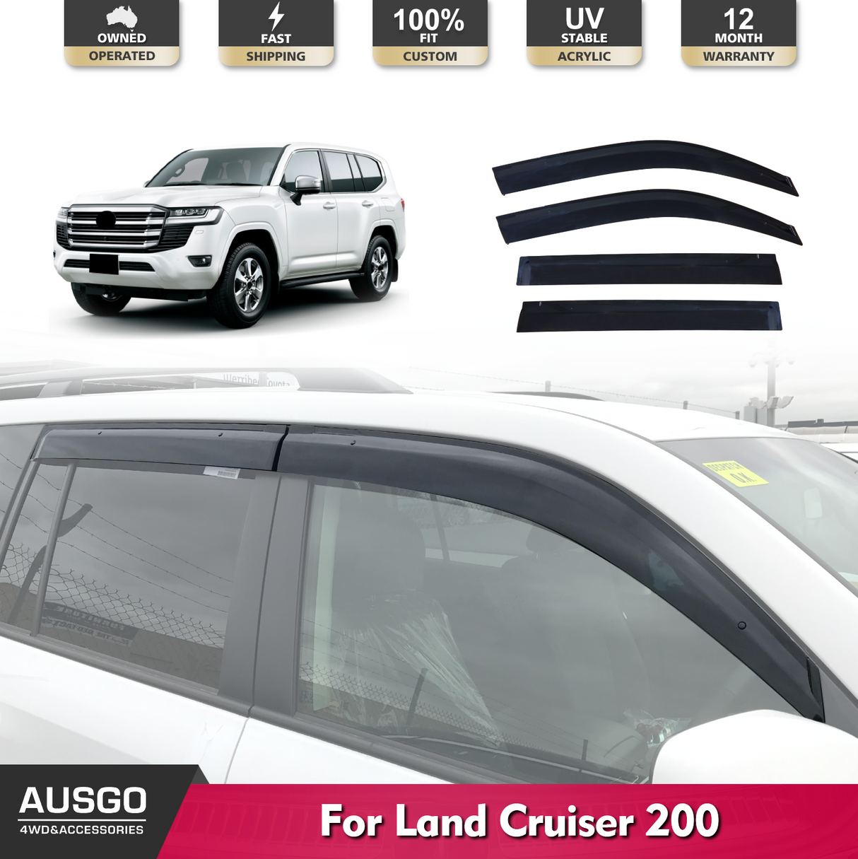 Injection Weathershields for Toyota Land Cruiser 200 Series 2007-2021
