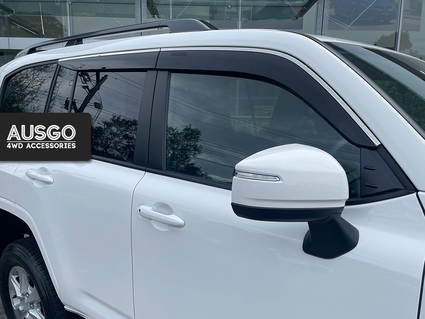 Toyota Land Cruiser 300 Series 2021-Onwards Monsoon Weather Shields with Stainless Trim