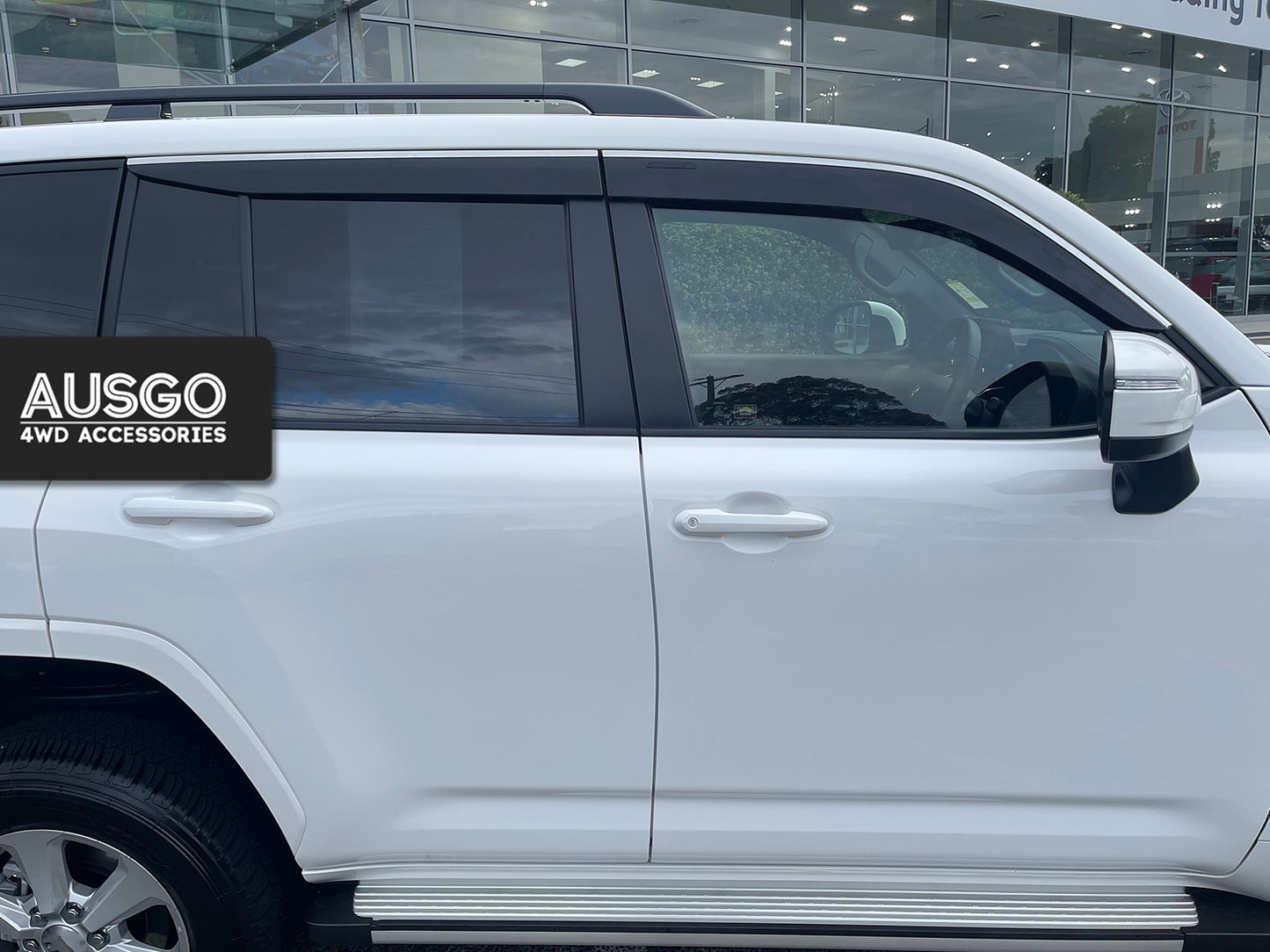 Toyota Land Cruiser 300 Series 2021-Onwards Monsoon Weather Shields with Stainless Trim
