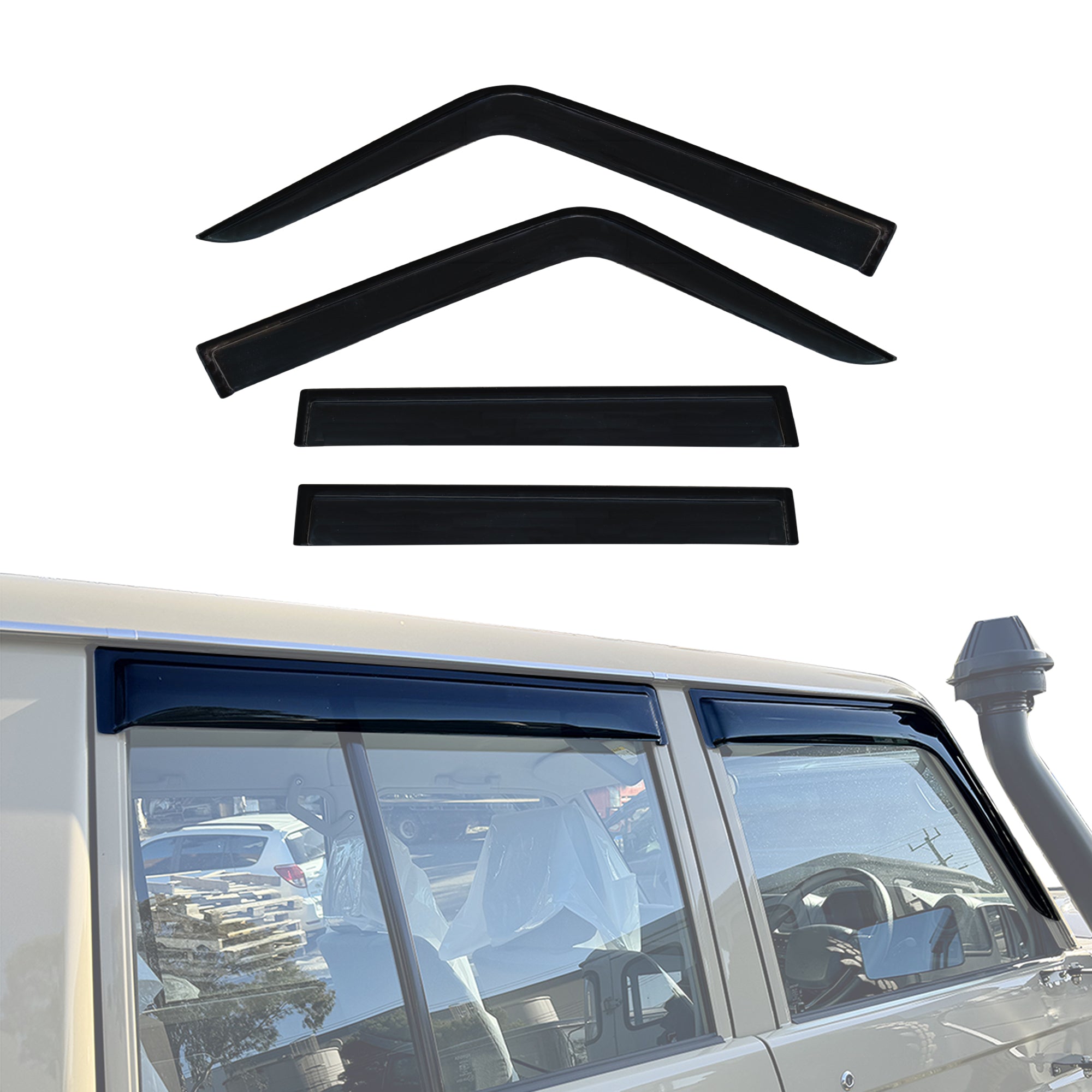 Toyota Land Cruiser 70 76 79 Series 2007-Onwards Monsoon Weather Shields
