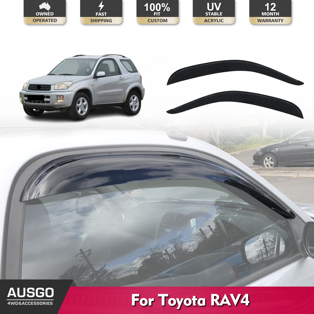 Weather Shields for Toyota RAV4 3 Door 2000-2006